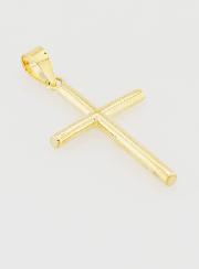 Pendentif Croix Bâton 21mm - Or 9K