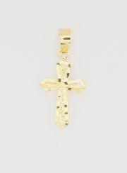 Pendentif Croix Travaillée 15mm - Or 9K