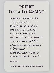 Carte de Prière Fête de la Toussaint