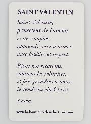 Carte de Prière à Saint Valentin