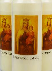 Lot de 3 Bougies de Neuvaine Notre Dame du Mont Carmel
