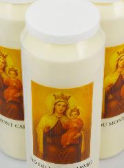Lot de 3 Bougies de Neuvaine Notre Dame du Mont Carmel