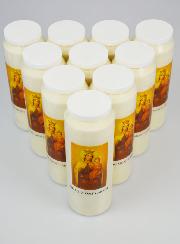 Lot de 10 Bougies de Neuvaine ND du Mont Carmel