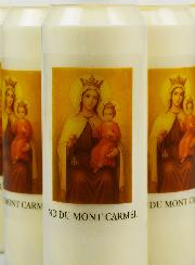 Lot de 20 Bougies de Neuvaine Notre Dame du Mont Carmel
