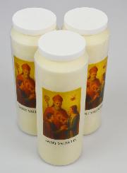 Lot de 3 Bougies de Neuvaine à Saint Valentin