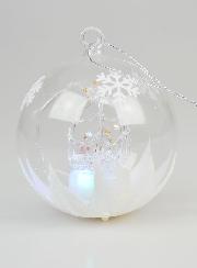 Boule de Noël Lumineuse en Verre 10cm - Nativité