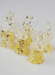 Lot de 6 Anges de Noël à Suspendre - 4,5cm