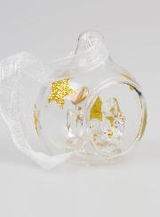 Boule de Noël en Verre Sainte Famille - 4cm