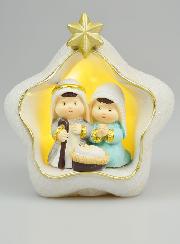 Crèche Nativité Lumineuse Enfantine - 9cm