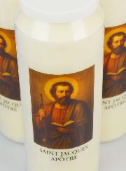 Lot de 3 Bougies de Neuvaine à Saint Jacques Apôtre
