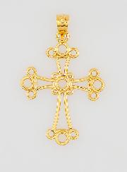Pendentif Croix Chaldéenne  Plaqué Or - 22mm