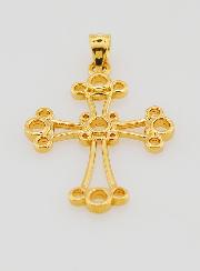 Pendentif Croix Chaldéenne  Plaqué Or - 22mm