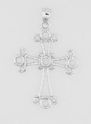 Pendentif Croix Chaldéenne en Argent - 22mm