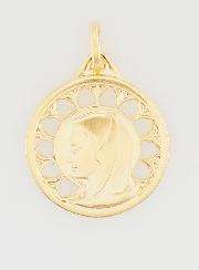 Médaille Vierge Marie Ajourée Plaqué Or - 20mm