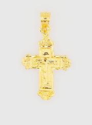 Pendentif Croix Large en Plaqué Or - 18mm