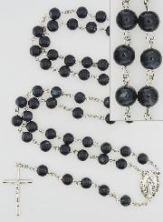 Chapelet Médaille Miraculeuse Grains Noirs