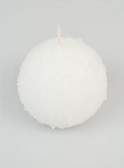 Bougie de Noël Boule de Neige - 8cm