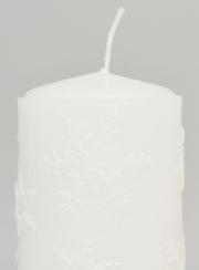Bougie de Décoration Cristaux de Neige - Blanc