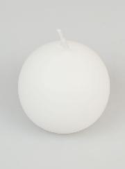 Bougie Boule de Décoration 60mm - Blanc