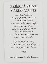 Carte de Prière à Saint Carlo Acutis