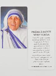 Carte de Prière à Sainte Mère Teresa