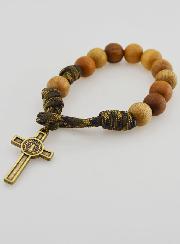 Bracelet Dizainier Gros Grains & Croix de Saint Benoit