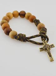 Bracelet Dizainier Gros Grains & Croix de Saint Benoit