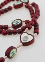 Chapelet Vierge Miraculeuse - Grains en Bois