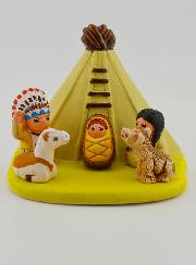 Crèche de Noël du Monde - Nativité Apache