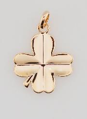 Pendentif Trèfle 4 Feuilles en Plaqué Or - 17mm