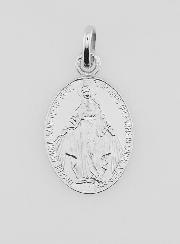 Médaille Miraculeuse Or Blanc 18k - 20mm
