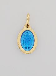 Médaille Miraculeuse en Argent Doré & Émail - 13mm