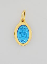 Médaille Miraculeuse Argent Doré & Émail 2 Tons - 13mm