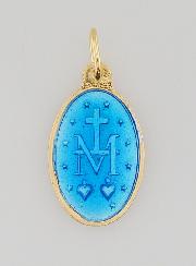Médaille Miraculeuse Argent Doré & Émail 2 Tons - 17mm