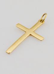Pendentif Croix en Inox Doré - 26mm