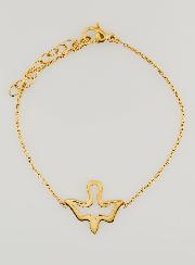 Bracelet Esprit Saint Ajouré en Inox Doré