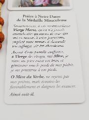 Chapelet & Carte Vierge Miraculeuse