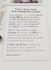 Chapelet Perles & Carte Vierge Miraculeuse