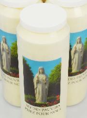 Lot de 6 Bougies de Neuvaine Notre Dame des Pauvres