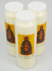 Lot de 3 Bougies de Neuvaine Notre Dame de Montserrat