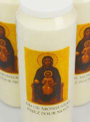 Lot de 3 Bougies de Neuvaine Notre Dame de Montserrat