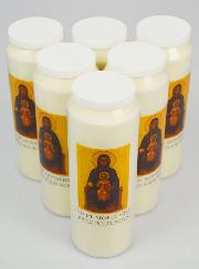 Lot de 6 Bougies de Neuvaine Notre Dame de Montserrat
