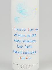 Cierge de Confirmation Les Fruits de l'Esprit Saint - 12cm