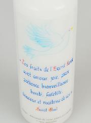 Cierge de Confirmation Les Fruits de l'Esprit Saint - 12cm