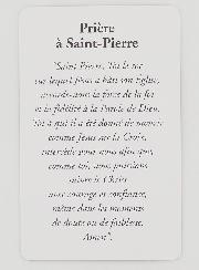 Lot de 10 Cartes de Prière à Saint Pierre