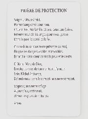 Lot de 10 Cartes de Prière de Protection