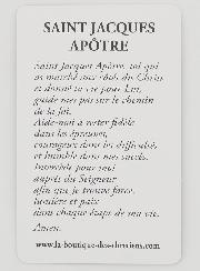 Lot de 10 Cartes de Prière à Saint Jacques Apôtre