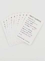 Lot de 10 Cartes de Prière à Saint Valentin