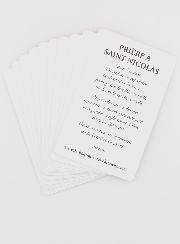Lot de 10 Cartes de Prière à Saint Nicolas