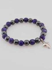 Bracelet Avec Croix - Hématite & Charoïte